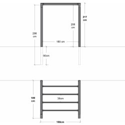 Plus Arcade Pergola model 3, 1 fag, sort/sort