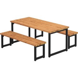 Plus Trend Living Plankesæt, Thermowood/sort