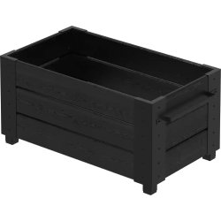 Plus Cubic Blomsterkasse m/fødder 87x50x42, sort