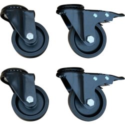 Plus Cubic Blomsterkasse m/hjul 87x50x98, sort