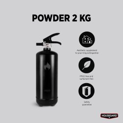 Housegard Pulverslukker | 2 kg | Sort