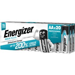 Energizer Max Plus Alkaline AA batteri, 20 stk.