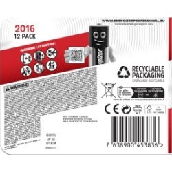 Energizer Lithium CR2016 knapcelle batteri, 12 stk