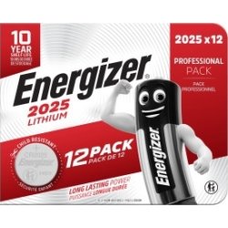 Energizer Lithium CR2025 knapcelle batteri, 12 stk