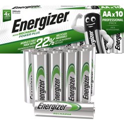 Energizer genopladelig Power Plus AA batteri 10stk