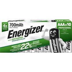 Energizer genopladelig PowerPlus AAA batteri 10stk