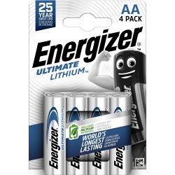 Energizer Lithium Standard AA batteri, 4 stk.