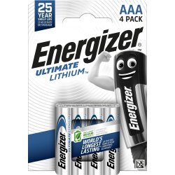 Energizer Lithium Standard AAA batteri, 4 stk.
