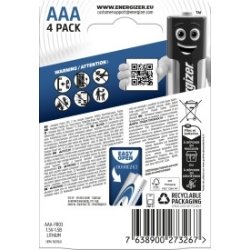 Energizer Lithium Standard AAA batteri, 4 stk.