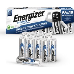 Energizer Lithium Standard AA batteri, 10 stk.