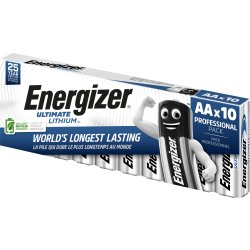 Energizer Lithium Standard AA batteri, 10 stk.