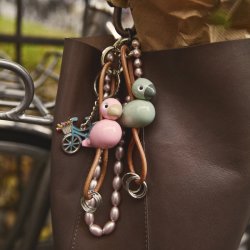 Kay Bojesen Nøglering Fugl, rosa