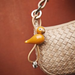 Kay Bojesen Nøglering Fugl, orange