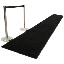 Skridsikker tæppe/måtte, 400x90 cm, sort