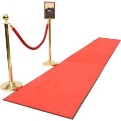 Skridsikker tæppe/måtte, 400x90 cm, rød