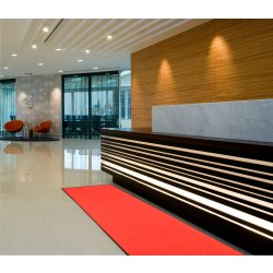 Skridsikker tæppe/måtte, 400x90 cm, rød