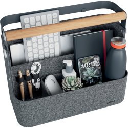 Leitz skrivebordsorganisering | Hæng. | Grå filt