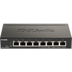 D-LINK Switch, 8-Port, PoE, Gigabit, Smart-styret