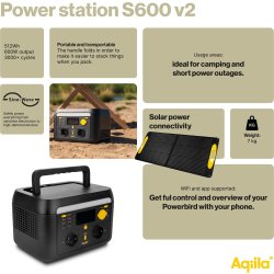 Aqiila Powerbird S600v2 Powerstation, 600W
