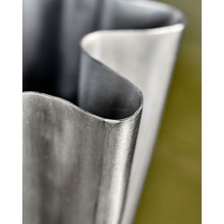 House Doctor Flood Vase H33cm, børstet sølvfinish