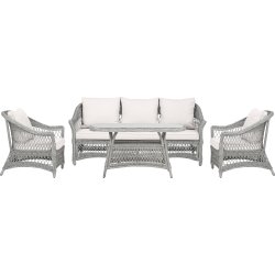 Hven Sofasæt med hynder, 4 dele, sand