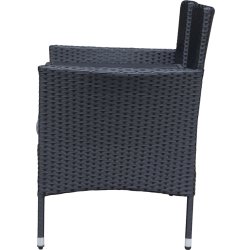 OUTDOOR havesofa 2-pers. med bord, sort