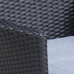 OUTDOOR havesofa 2-pers. med bord, sort