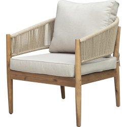 Fiji Loungesæt 4 pers. med hynder, akacietræ/natur