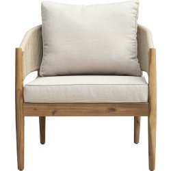 Fiji Loungesæt 4 pers. med hynder, akacietræ/natur