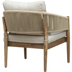 Fiji Loungesæt 4 pers. med hynder, akacietræ/natur