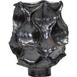 House Doctor Waves Vase H25 cm, metallisk
