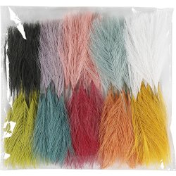 Pyntefjer | 15 cm | 100 stk. | 10 farver