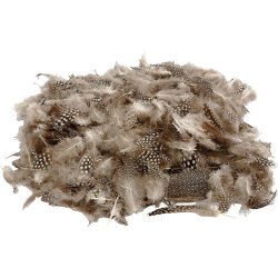 Pärlhönsfjäder | 50 g | Natur