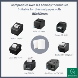 Clairefontaine Termorulle, kasseapp, 80x68mm, 10rl