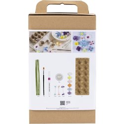 DIY Kit Æggebakke blomster | Pastelfarver