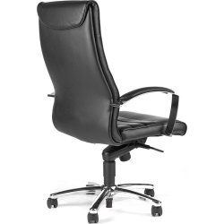 Melfi kontorstol, sort læder inkl. armlæn