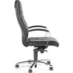 Melfi kontorstol, sort læder inkl. armlæn