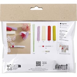 Mini DIY Kit Crepepapir | Blomster | Pastelfarver