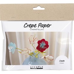 Mini DIY Kit Crepepapir | Crepeblomster | Pastel