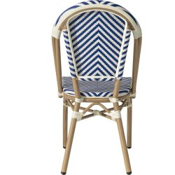 Cannes Havestol, flet/alu, UV, stabelbar, blå