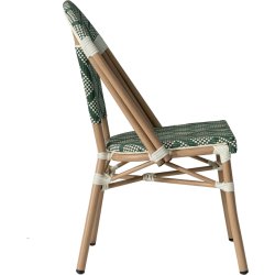 Cannes Havestol, flet/alu, UV, stabelbar, grøn