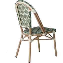 Cannes Havestol, flet/alu, UV, stabelbar, grøn