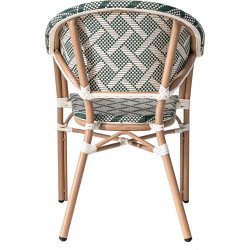 Marseille Havestol, flet/alu, UV, stabelbar, grøn