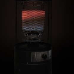 Terrassevarmer Glow, 135 cm, Mat sort