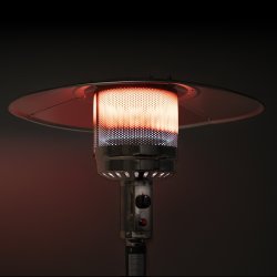 Terrassevarmer Lux, 221 cm, Mat sort