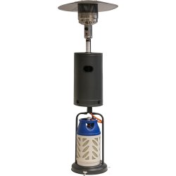 Terrassevarmer Lux, 221 cm, Mat sort