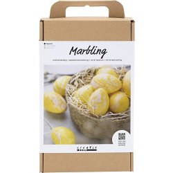 DIY Kit Marmorering | Æg | Rosa & gul