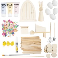 DIY Kit Påskeharens Dør | Pastelfarver