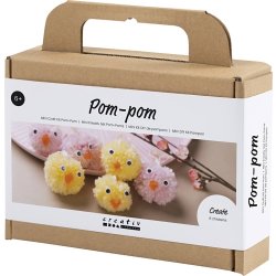 Mini DIY Kit Pompon | Kyllinger | Ass. farver