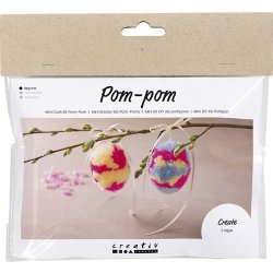 Mini DIY Kit Pompon | Ägg | Färgglad